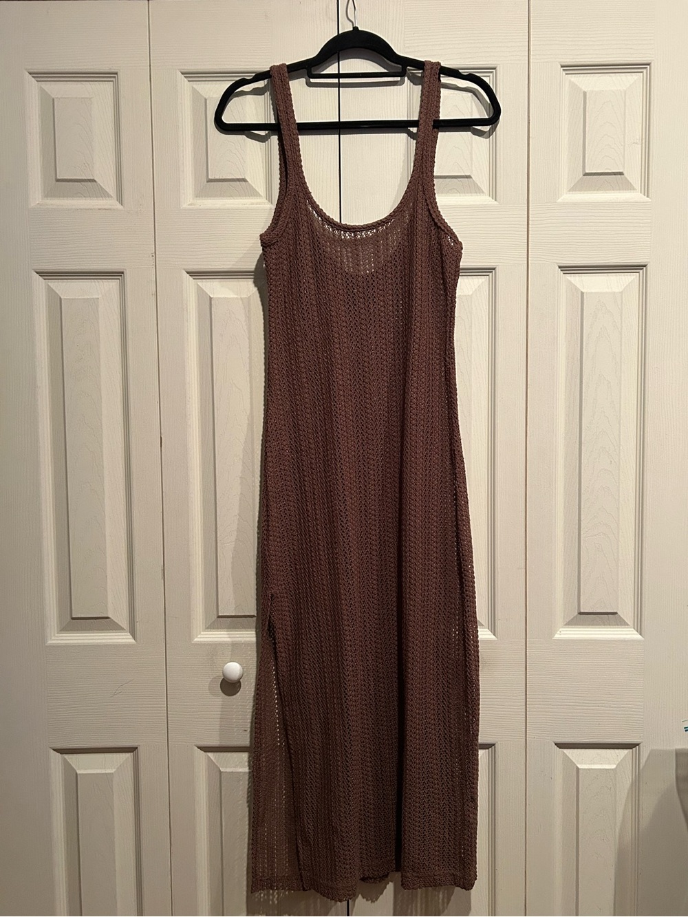 Billabong Crochet Maxi Dress in Brown
